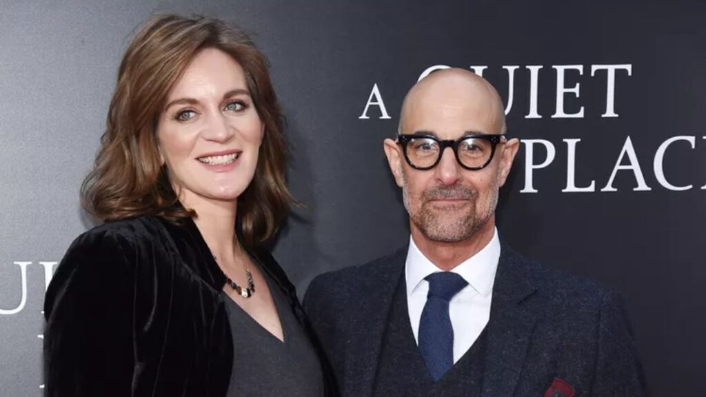 Stanley Tucci with his wife Felicity Blunt.